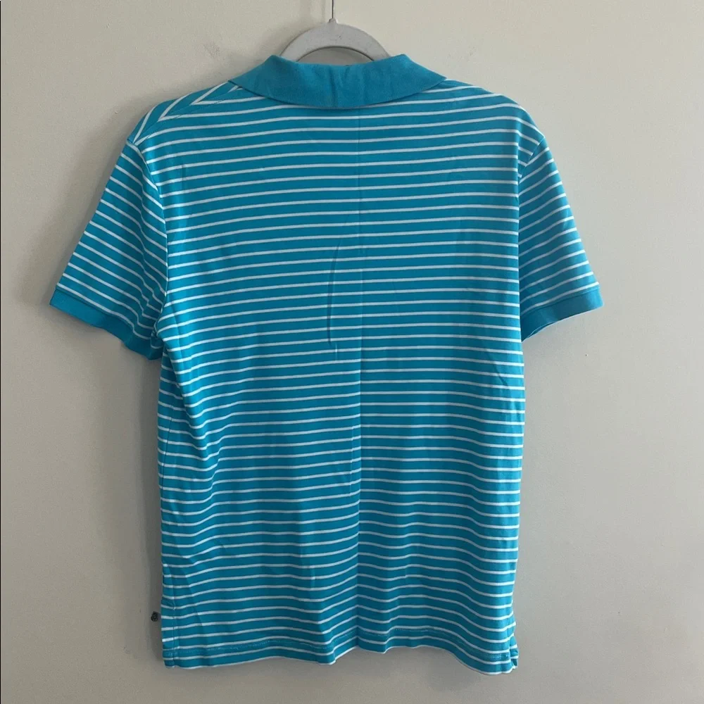 Vintage Polo Ralph Lauren Blue Striped Pony Shirt Pima‎ Cotton Preppy Collegiate